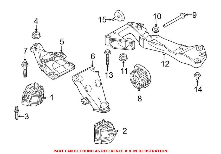 BMW Automatic Transmission Mount 22316861324